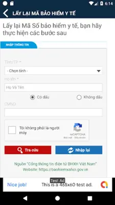 Tra Cứu BHXH android App screenshot 1